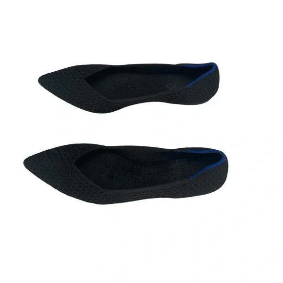 Rothy's Black Flats Elegant Minimalist Design - Picture 3 of 9